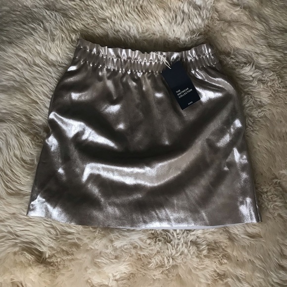 NWT Zara faux leather metallic skirt - Picture 1 of 3